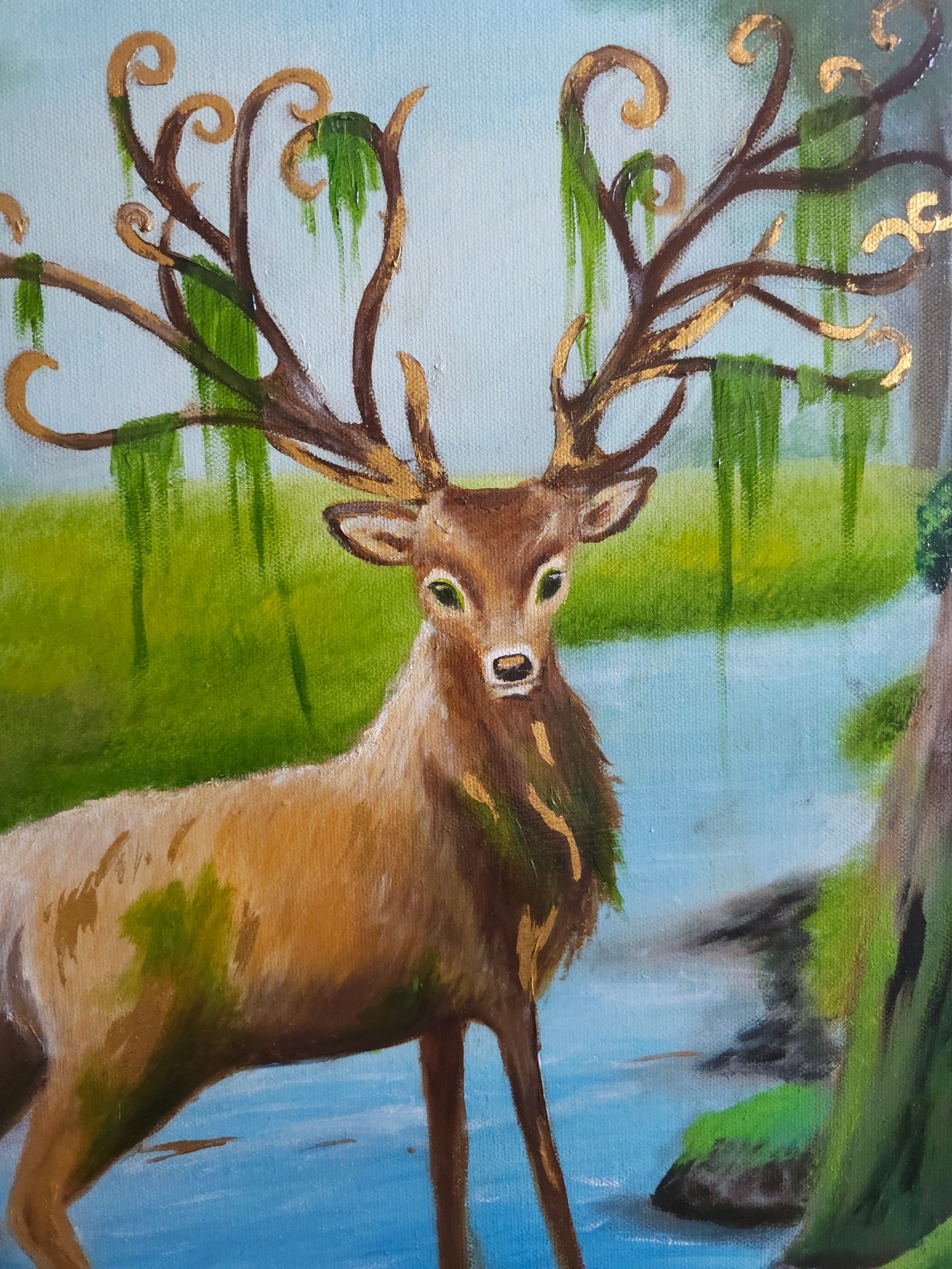 "Guardian Of The Woods" Original Oil Painting