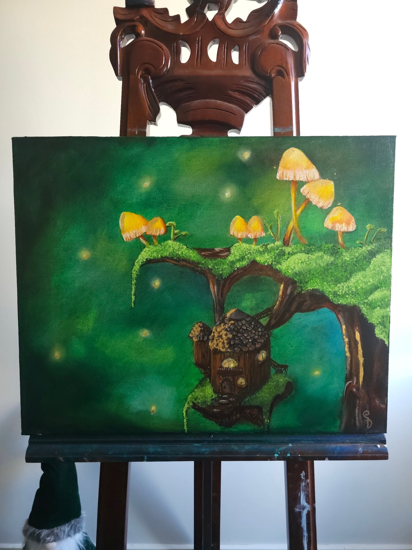 "Little Builder" Original Oil Painting